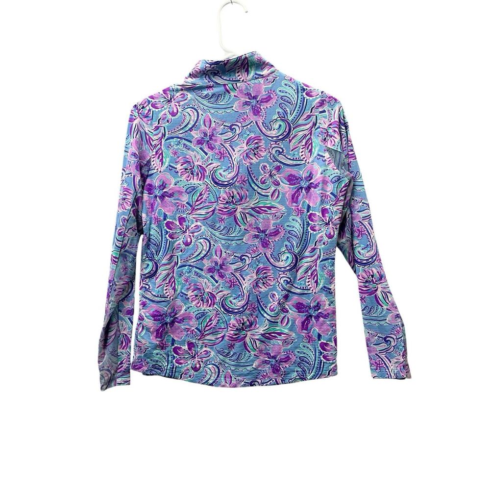 IBKUL Activewear Layering Top Floral Mesh Panels UPF 50+ Quick Dry Performance S - Picture 6 of 11